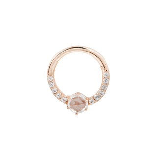 Tinsley - CZ + White Sapphire - Clicker Clickers Buddha Jewelry Rose Gold 5/16" 