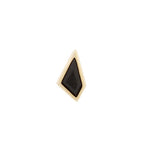 Transcend Threadless End with Black Spinel Threadless Ends Buddha Jewelry 14k Yellow Gold