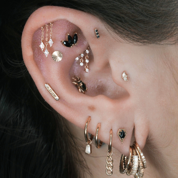 And Beyond Threadless End with CZ Threadless Ends Buddha Jewelry