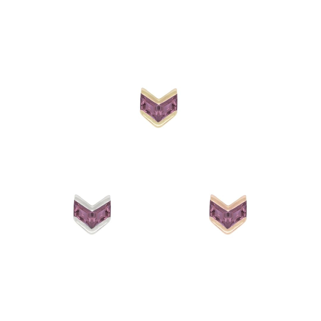 Vande Threadless End with Amethyst Threadless Ends Buddha Jewelry