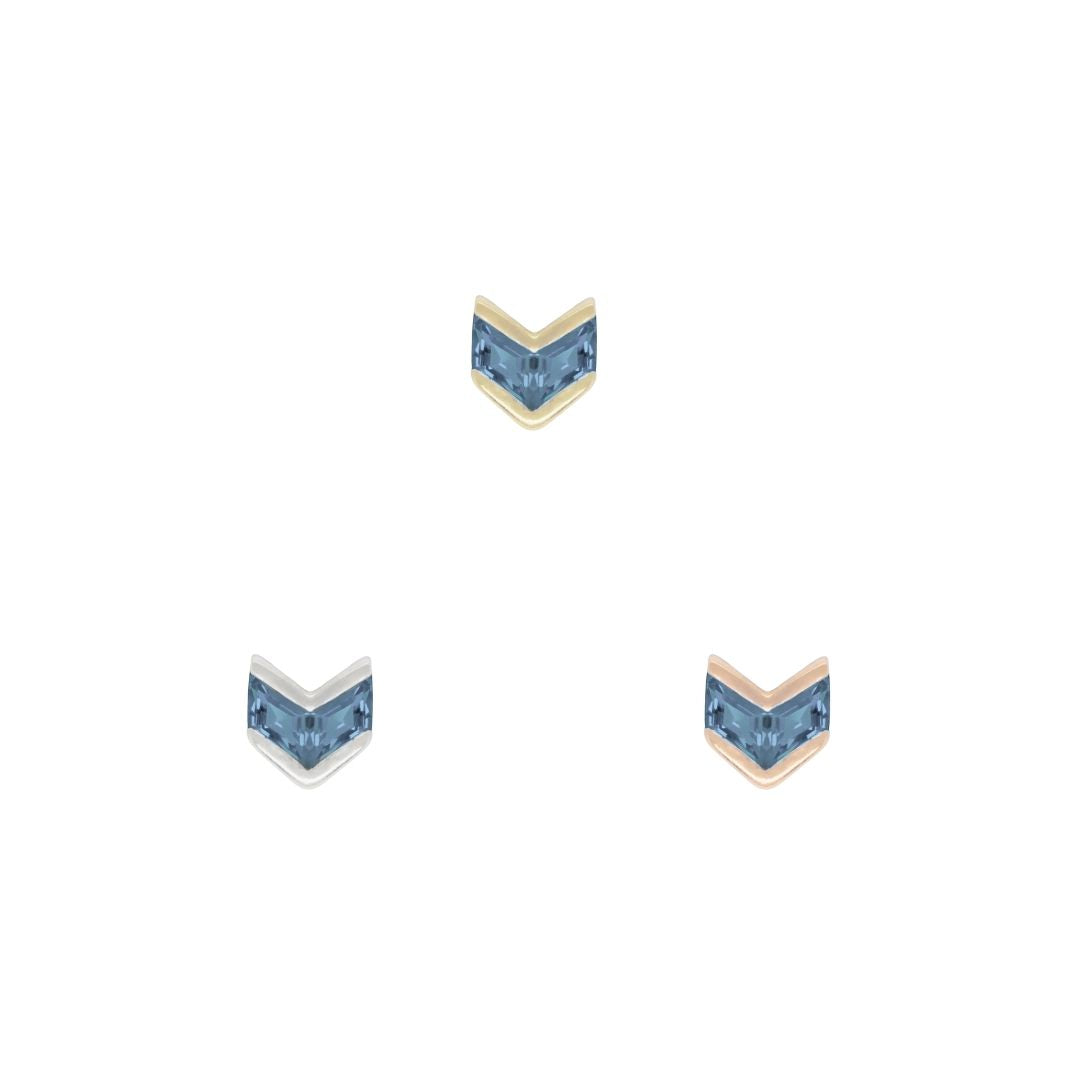 Vande Threadless End with London Blue Topaz Threadless Ends Buddha Jewelry