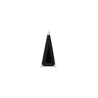 Vela - Black Spinel - Threadless End Threadless Ends Buddha Jewelry Rose Gold  