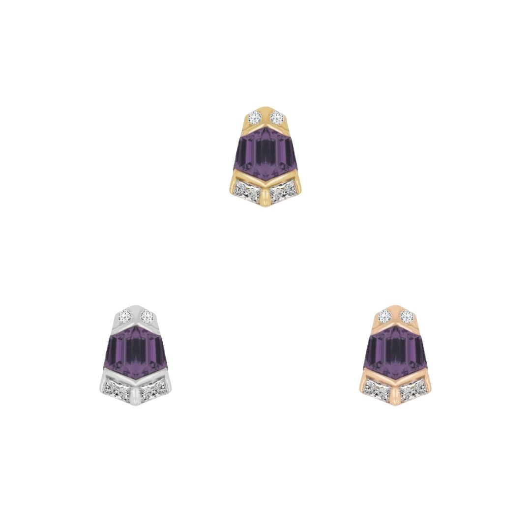 Vera Threadless End with Amethyst Threadless Ends Buddha Jewelry