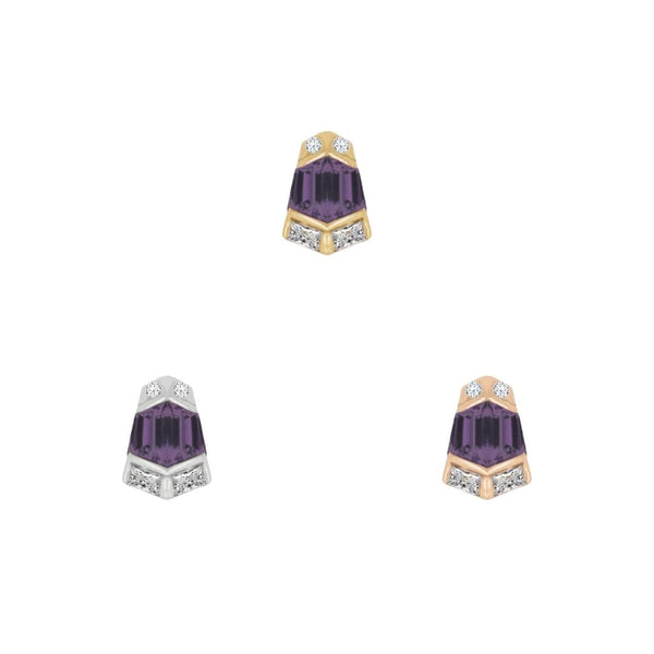 Vera Threadless End with Amethyst Threadless Ends Buddha Jewelry