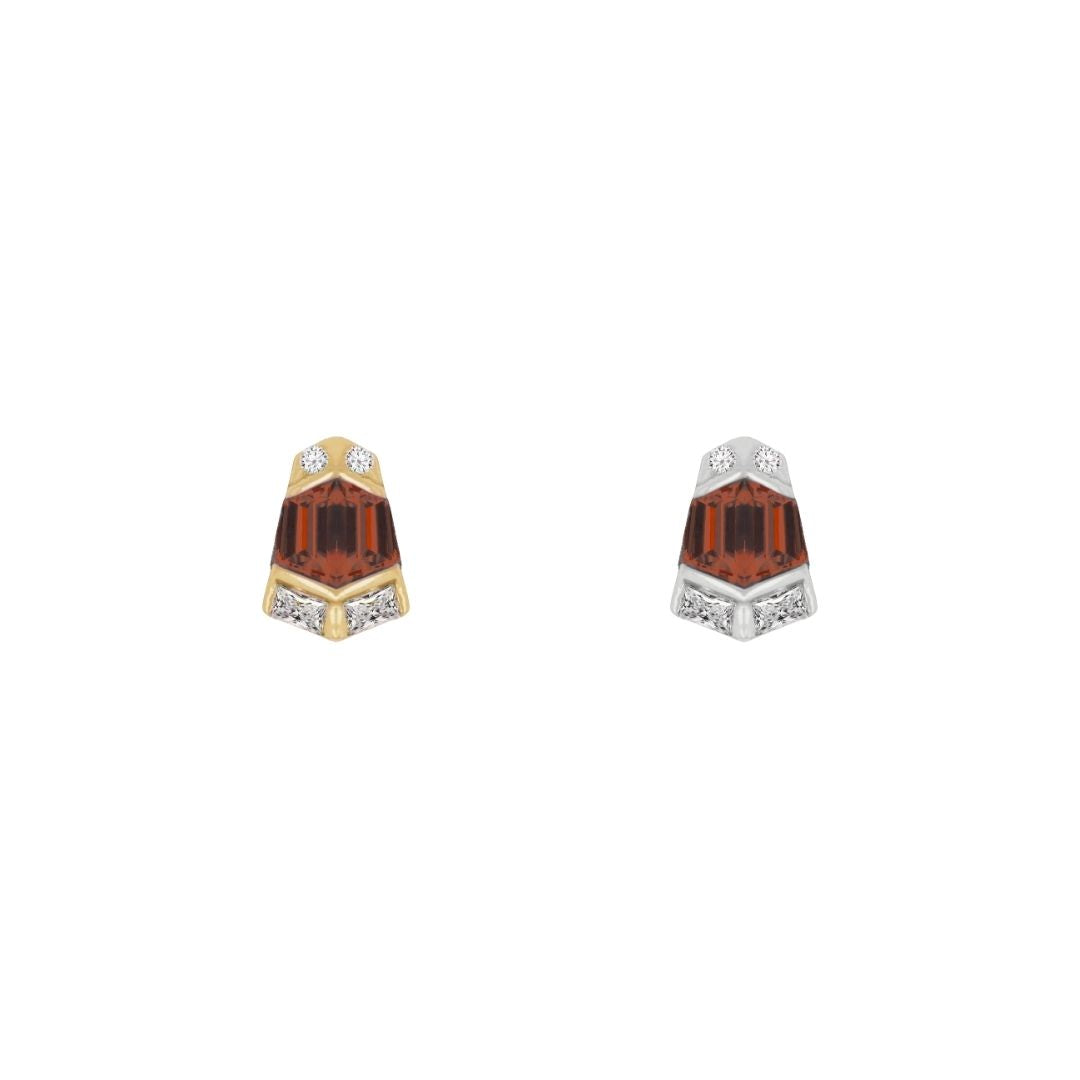 Vera Threadless End with Garnet Threadless Ends Buddha Jewelry