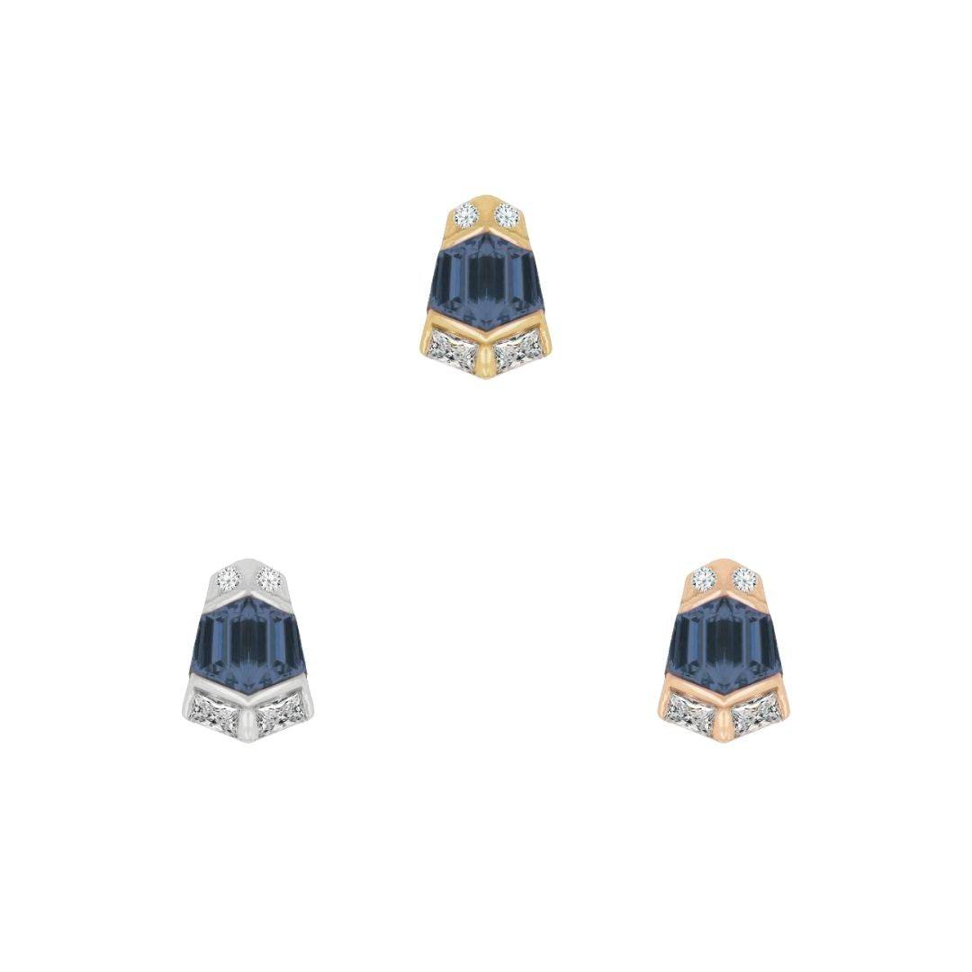 Vera Threadless End with London Blue Topaz Threadless Ends Buddha Jewelry