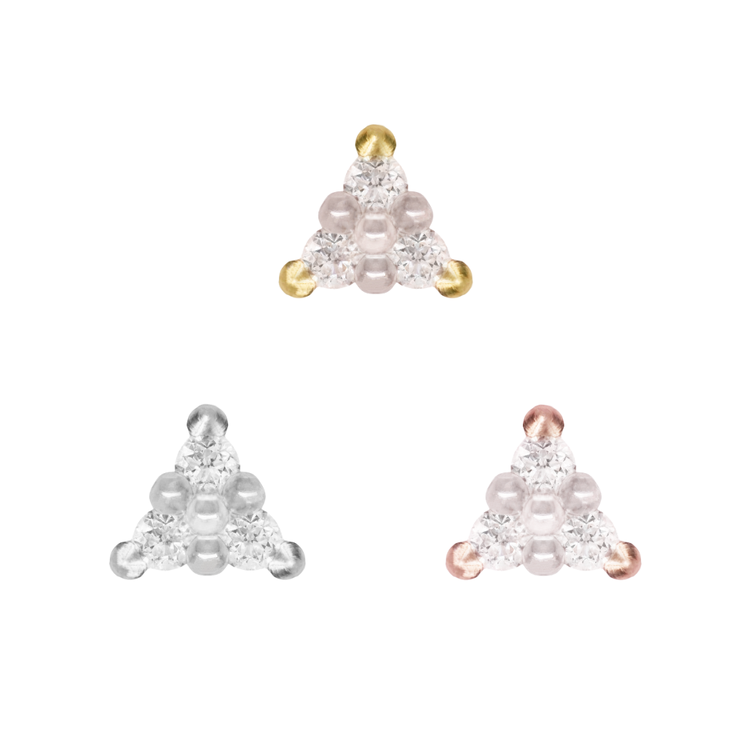 Vibe Threadless End with Diamond Threadless Ends Buddha Jewelry