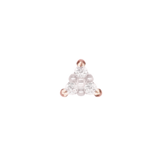 Vibe - Diamond - Threadless End Threadless Ends Buddha Jewelry Rose Gold
