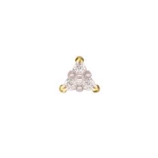 Vibe - Diamond - Threadless End Threadless Ends Buddha Jewelry Yellow Gold