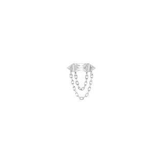 Vice - CZ - Threadless End Threadless Ends Buddha Jewelry White Gold  