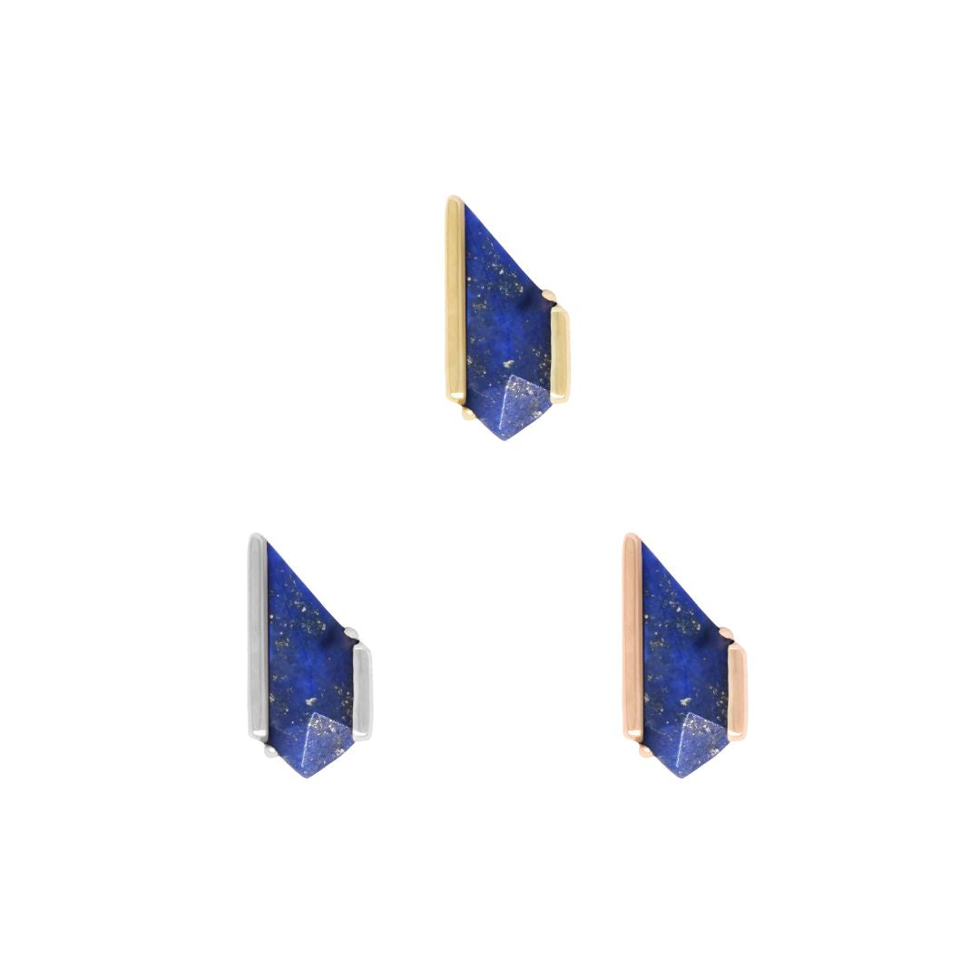 Vinyl Threadless End with Lapis Threadless Ends Buddha Jewelry