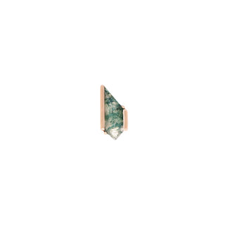 Vinyl Threadless End with Moss Agate Threadless Ends Buddha Jewelry Rose Gold