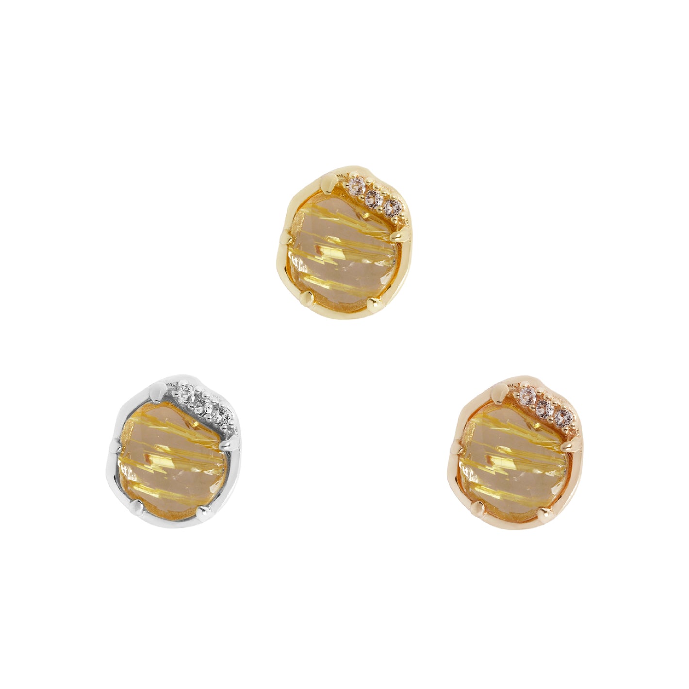 Vision Threadless End with Rutilated Quartz Threadless Ends Buddha Jewelry