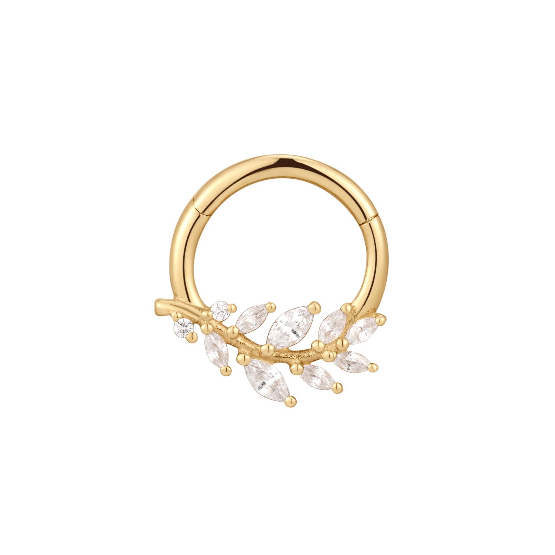 Wild Soul Clicker with CZ Clickers Buddha Jewelry 14k Yellow Gold