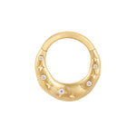 APP-Wishful Thinking Clicker with CZ Clickers Buddha Jewelry 14k Yellow Gold 16g 5/16" (8mm)