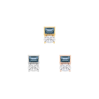 Wit Threadless End with London Blue Topaz Threadless Ends Buddha Jewelry