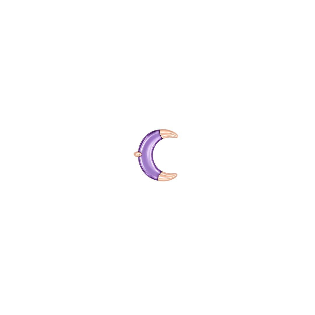 Witching Hour Threadless End with Amethyst Threadless Ends Buddha Jewelry 14k Rose Gold
