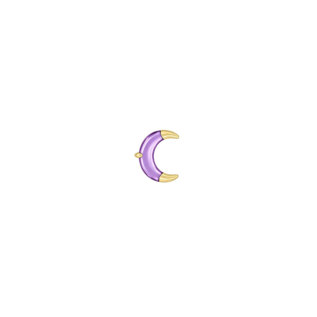 Witching Hour Threadless End with Amethyst Threadless Ends Buddha Jewelry 14k Yellow Gold