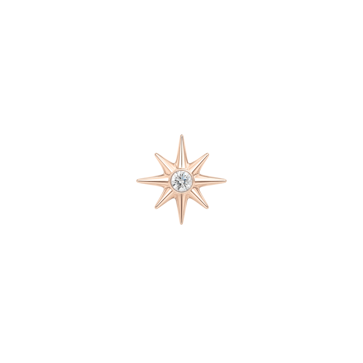 Written In The Stars Threadless End with CZ Threadless Ends Buddha Jewelry 14k Rose Gold