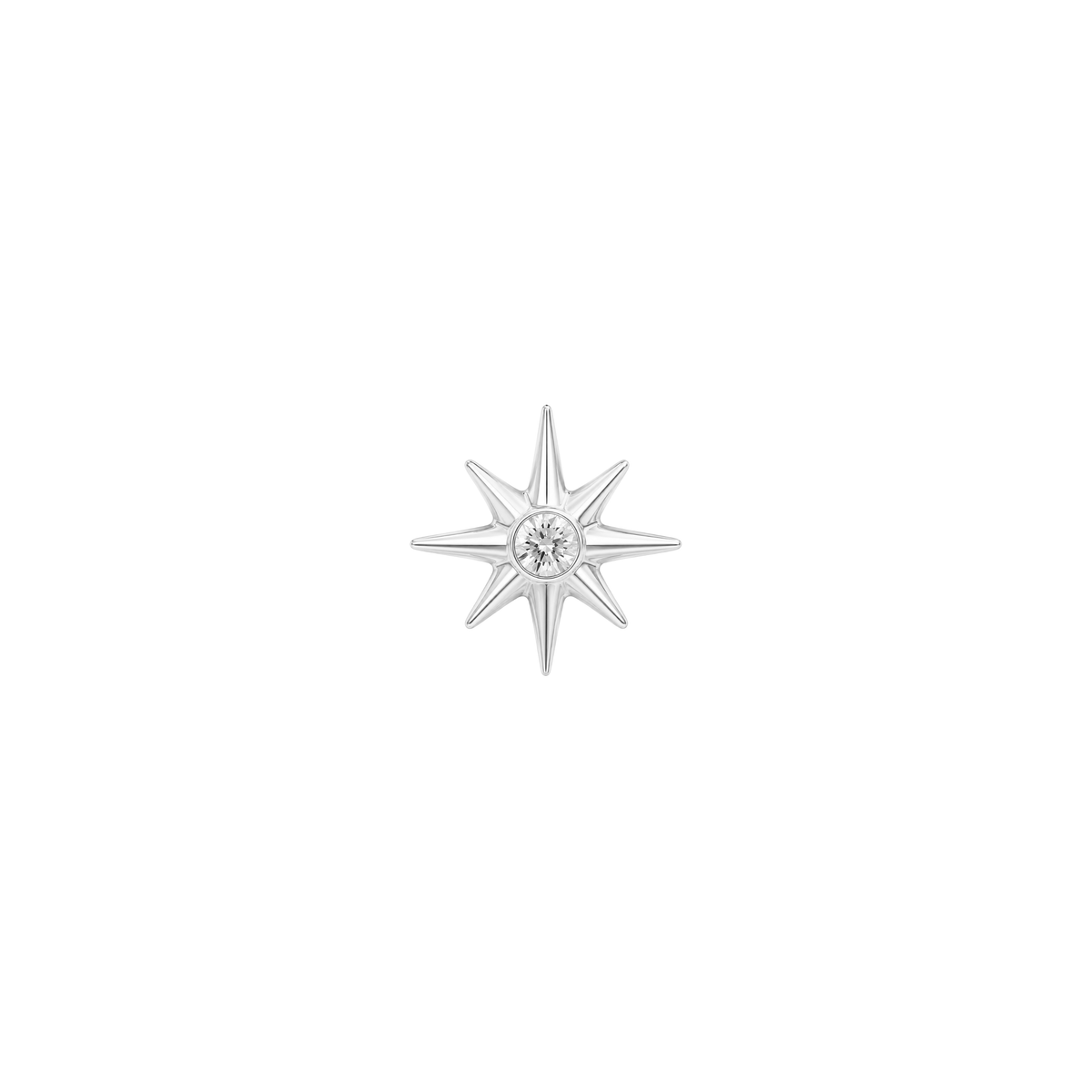 Written In The Stars Threadless End with CZ Threadless Ends Buddha Jewelry 14k White Gold