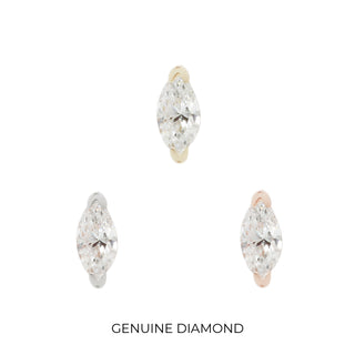 Zuri Marquise Genuine Diamond - Threadless End Threadless Ends Buddha Jewelry   