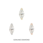 Zuri Threadless End with Diamond Threadless Ends Buddha Jewelry