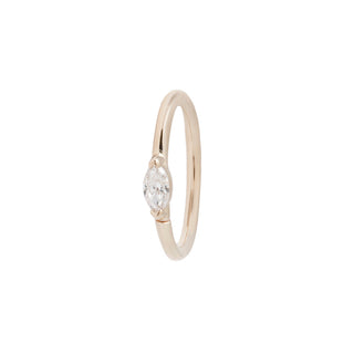 Zuri CZ Seamless Ring Seam Rings Buddha Jewelry Rose Gold 18g 1/4"