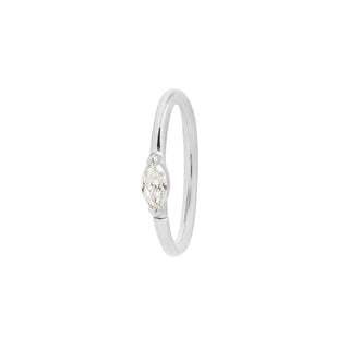 Zuri CZ Seamless Ring Seam Rings Buddha Jewelry White Gold 18g 3/16"