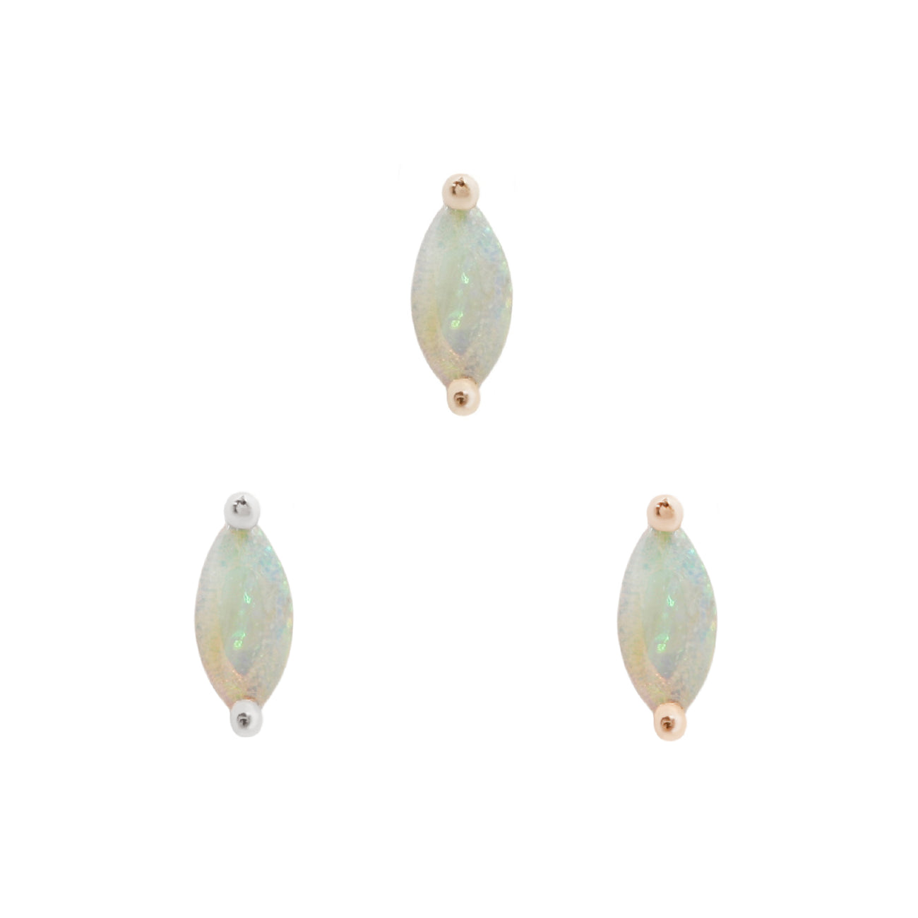 Genuine Opal Collection | Solid 14kt Gold Body Piercing Jewelry ...