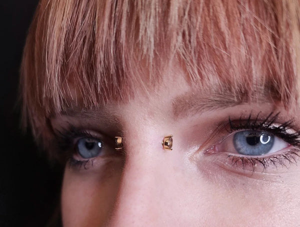 Zuri Threadless End with Smoky Quartz Threadless Ends Buddha Jewelry