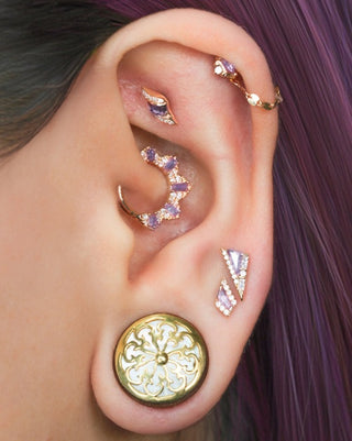 Gilty Pleasure - Amethyst + Diamond - Clicker Clickers Buddha Jewelry