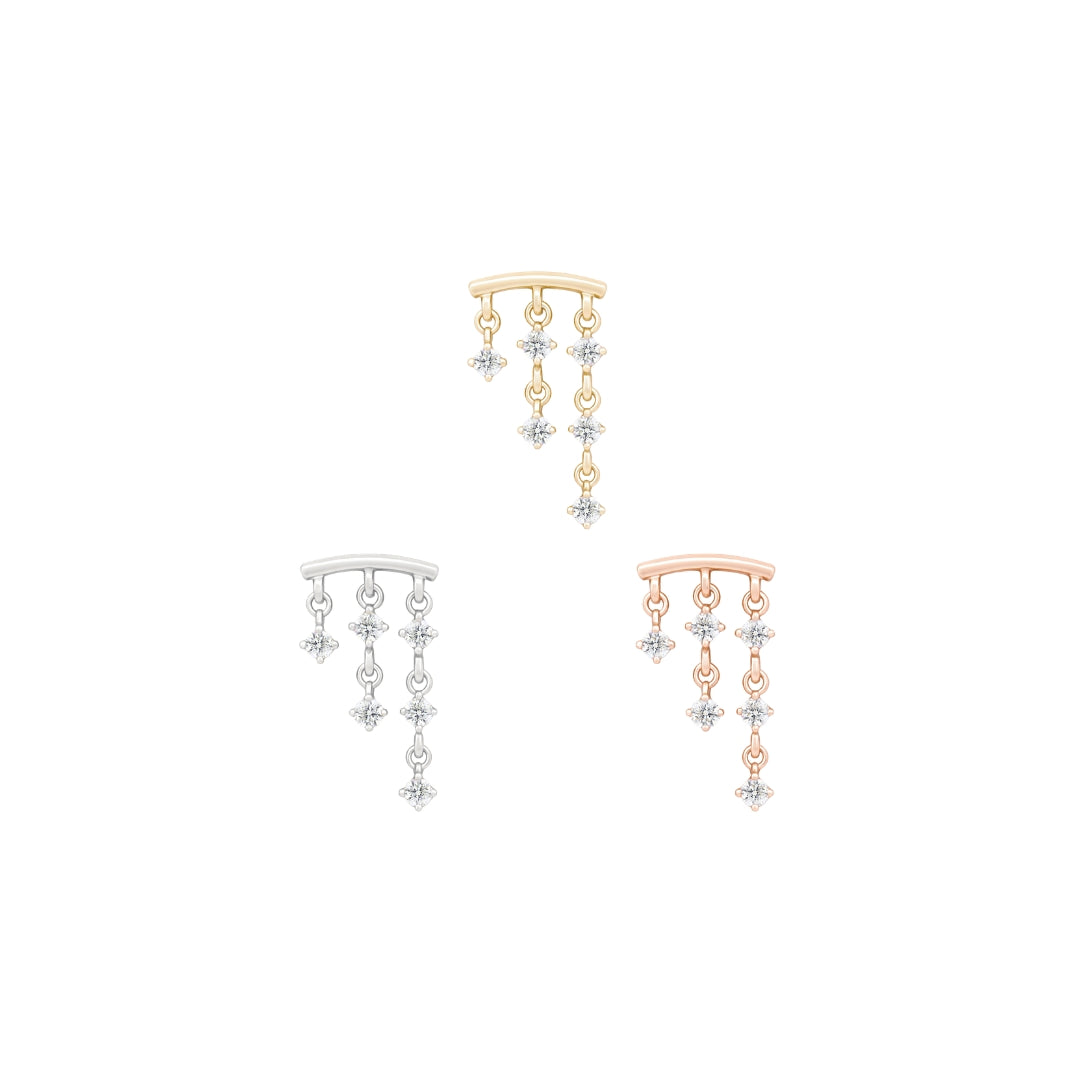 And Beyond Threadless End with CZ Threadless Ends Buddha Jewelry