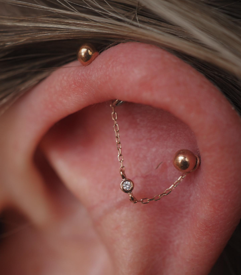 Bezel Bead Chain with CZ Chains Buddha Jewelry