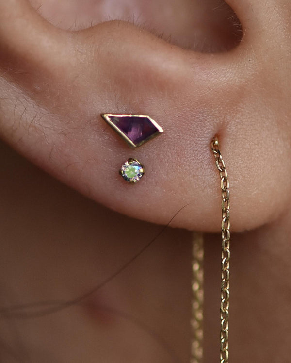 Transcend Threadless End with Amethyst Threadless Ends Buddha Jewelry