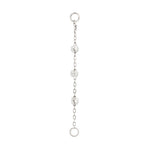 Cressida 3 Bead Chain Chains Buddha Jewelry 14k White Gold