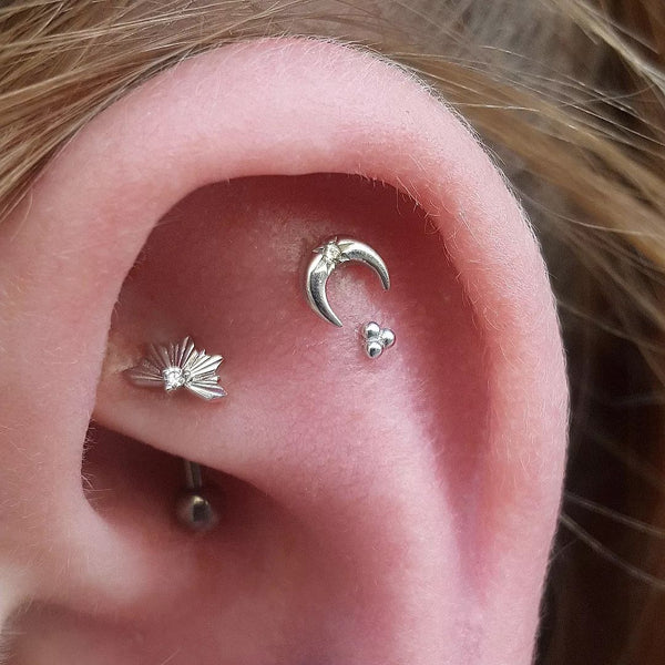 Moonshine Threadless End with CZ Threadless Ends Buddha Jewelry