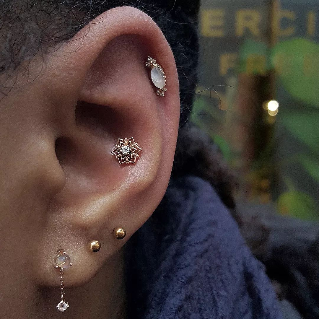 Mandala Threadless End with CZ Threadless Ends Buddha Jewelry