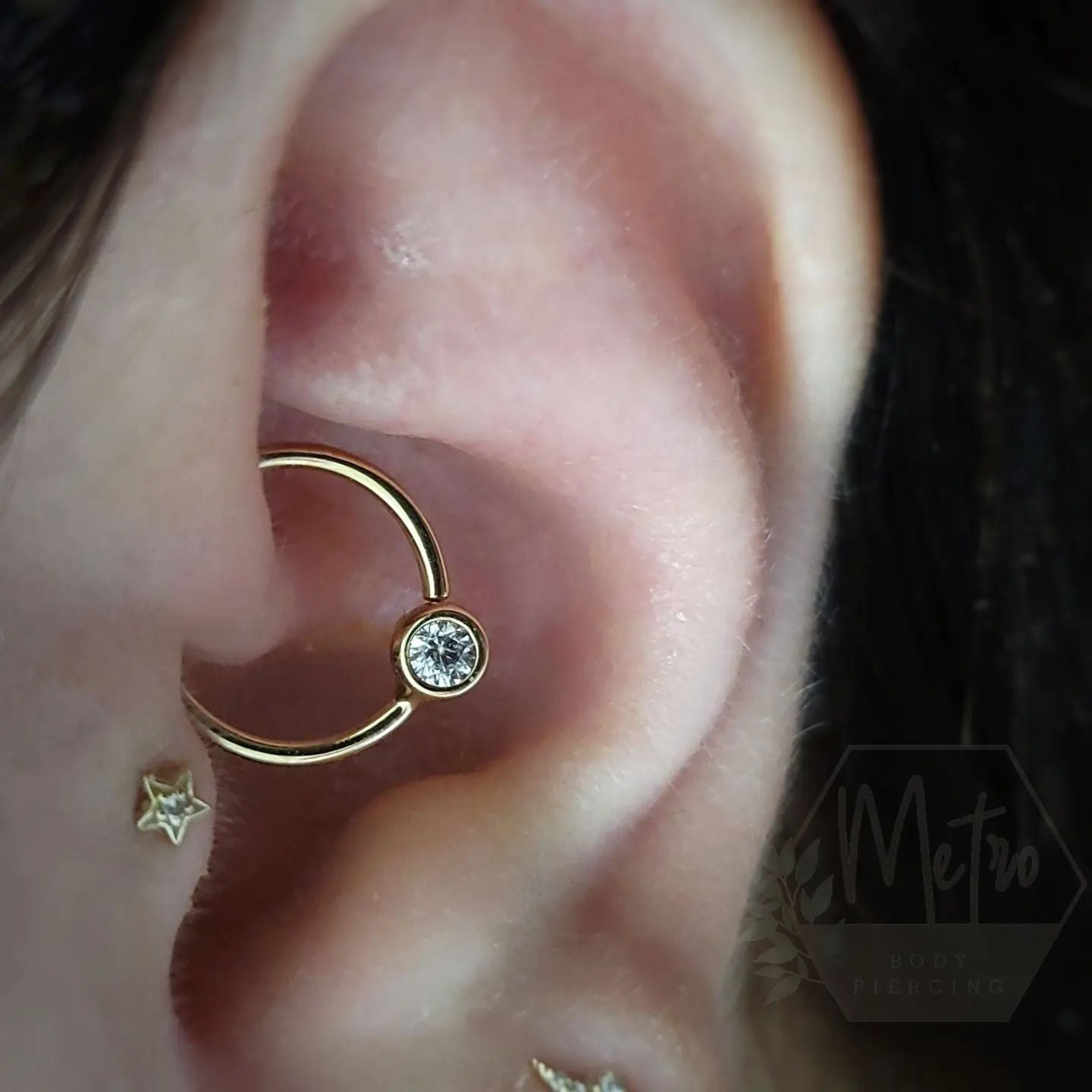 Fixed Bezel 2mm Bead Ring with CZ Fixed Rings Buddha Jewelry