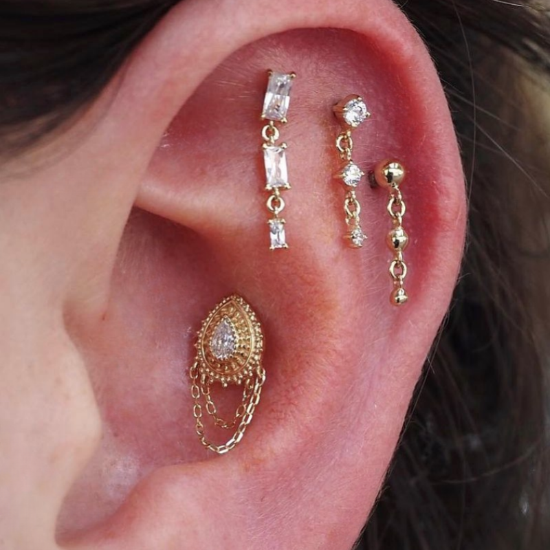 Deity Threadless End with CZ Threadless Ends Buddha Jewelry