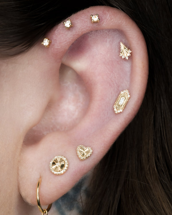 Rebel Heart Threadless End with Diamond Threadless Ends Buddha Jewelry