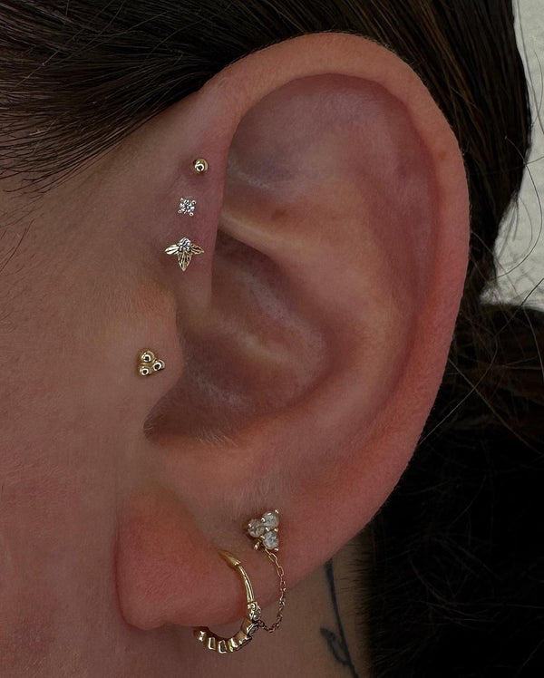 Gratitude Threadless End with CZ Threadless Ends Buddha Jewelry