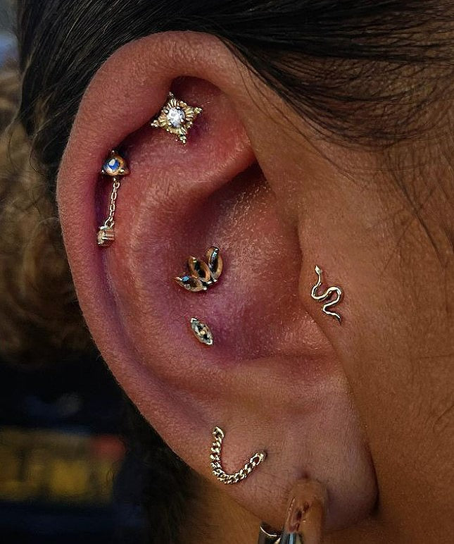 Serpent Threadless End Threadless Ends Buddha Jewelry