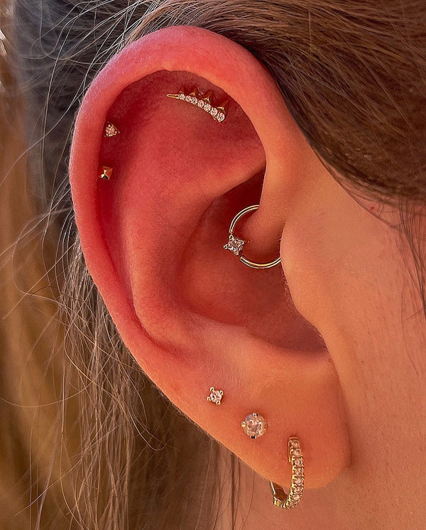 Underground Threadless End with CZ Threadless Ends Buddha Jewelry