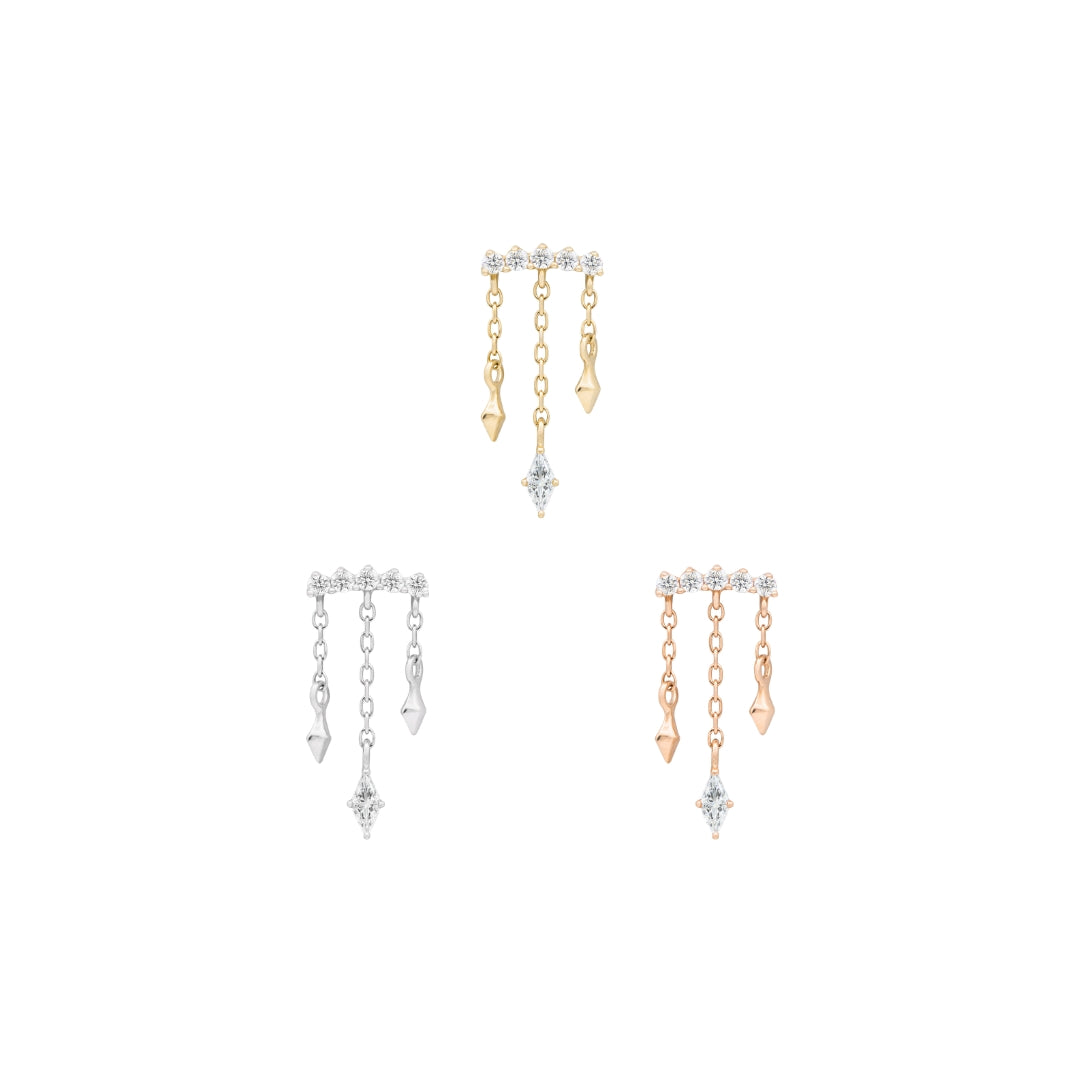 Forward Motion Threadless End with CZ Threadless Ends Buddha Jewelry