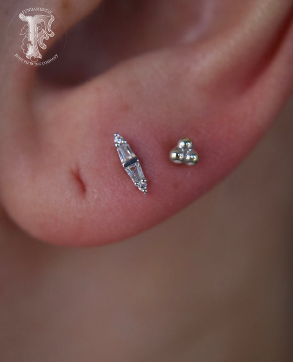 Essential Threadless End with CZ Threadless Ends Buddha Jewelry