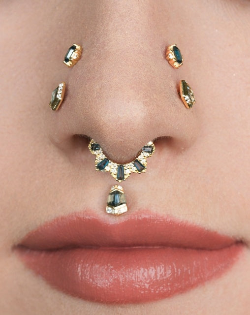 Gilty Pleasure Clicker with London Blue Topaz + Diamond Clickers Buddha Jewelry