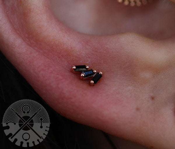 Staxx Threadless End with Black Spinel Threadless Ends Buddha Jewelry