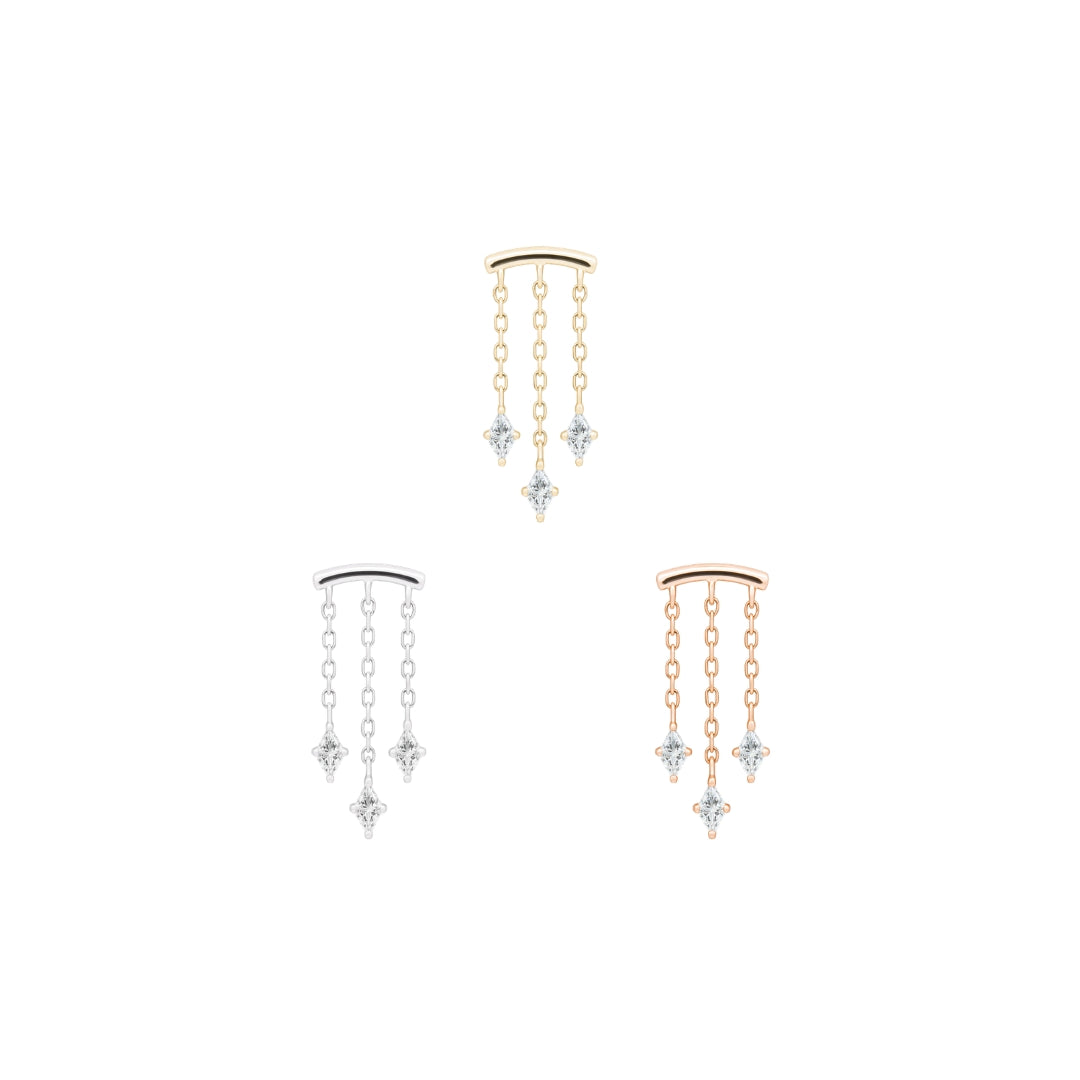 High Speed Threadless End with CZ Threadless Ends Buddha Jewelry