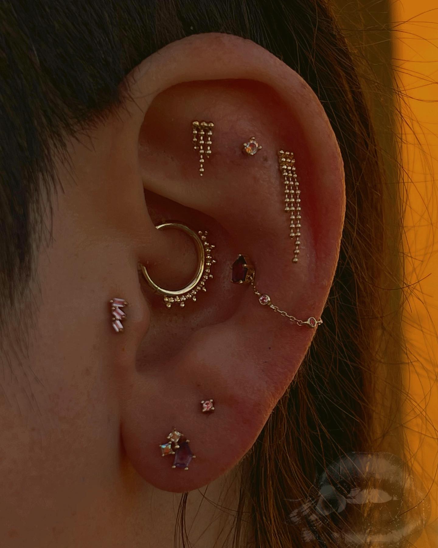 Penta Threadless End with Amethyst Threadless Ends Buddha Jewelry