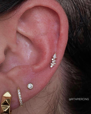 Gold Helix Spiral Earrings – kdavisstudios